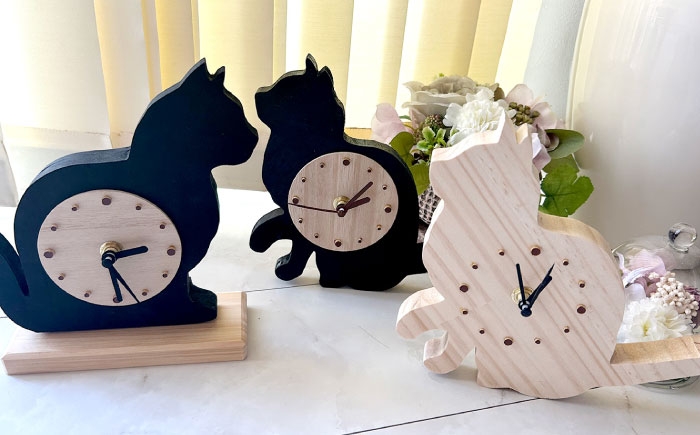 ねこ 雑貨 木製 時計 木製時計 缶バッジ 首輪 ペット シュシュ おもちゃ バッグ カレンダー セット お楽しみ 保護猫 支援
