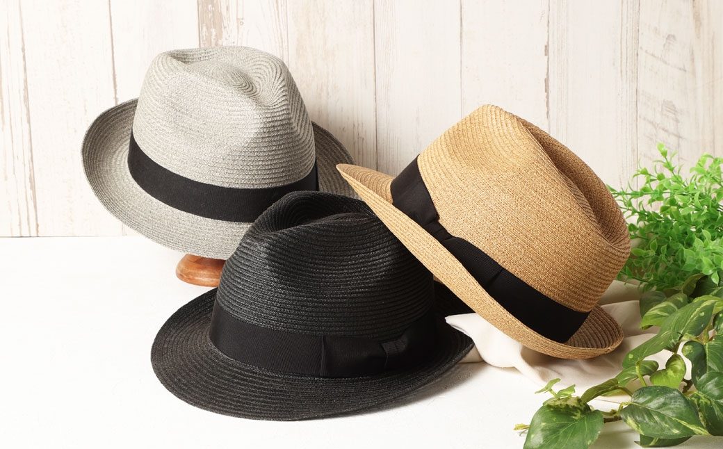 ペーパーブレード帽子中折れハット【全3色/各2サイズ】