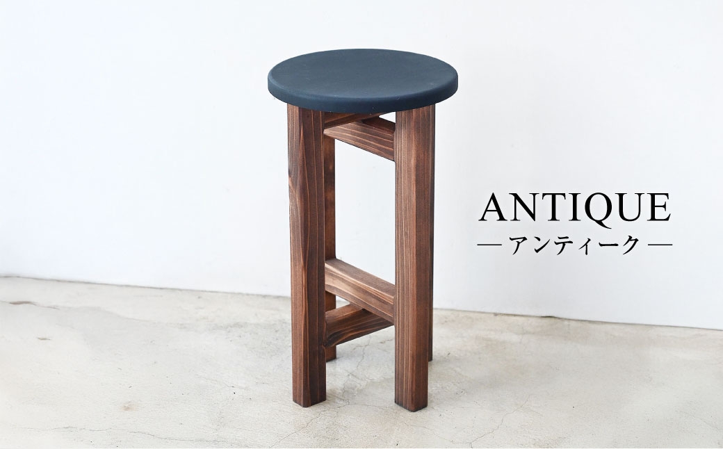 低くて小さなスツール【黒】