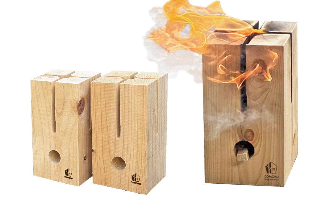 【建材メーカー直送】高品質ヒノキ 人工乾燥 スウェーデン トーチ 2個セット