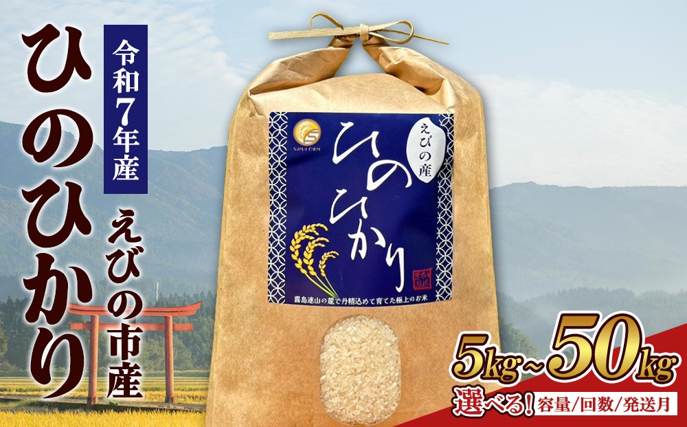 【回数/発送月 選べる】【令和7年産】えびの産 ヒノヒカリ 10kg