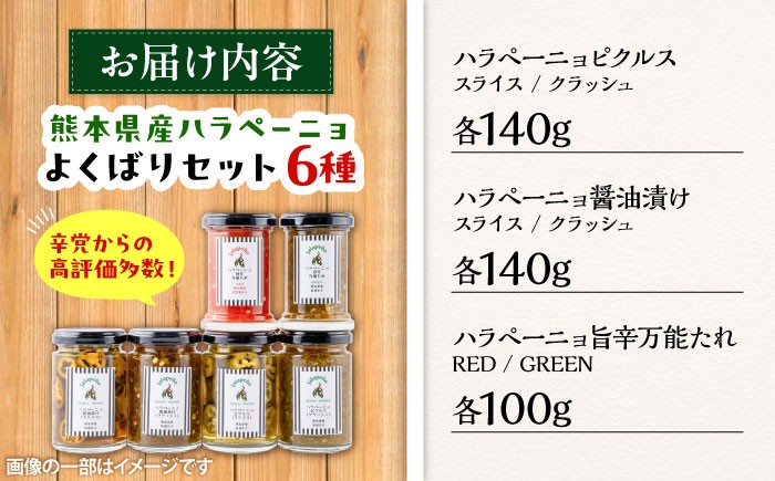 ハラペーニョ よくばりセット 6種 はらぺーにょ 醤油漬け ピクルス 漬物 たれ 唐辛子 調味料 旨辛 熊本 菊陽町