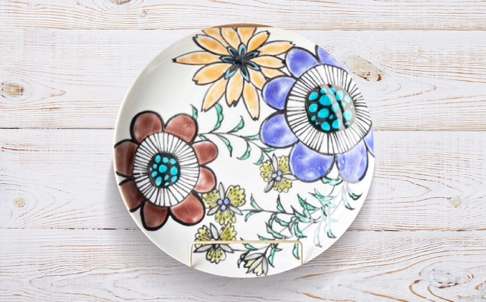 九谷焼 陶器 皿 手塗り 手描き 長崎県 五島市