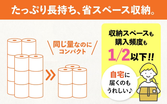隔月配送 定期便 トイレットペーパー ダブル 24ロール 65m 6ロール 4パック コアレス 日用品 消耗品 常備品