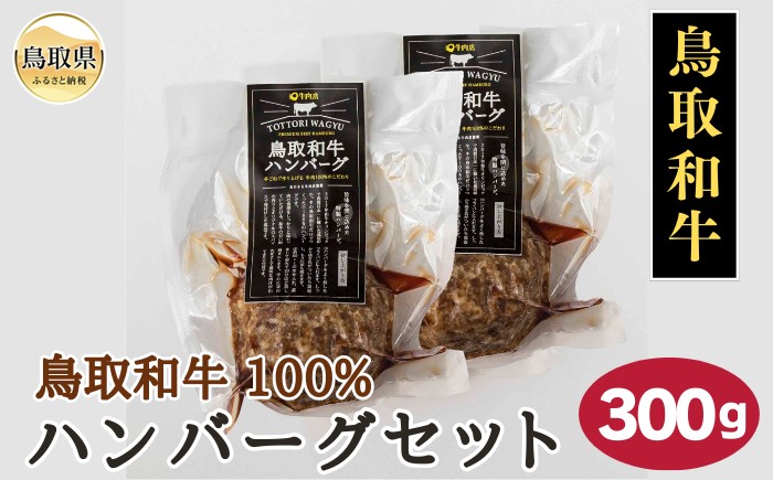 A25-021 鳥取和牛100%ハンバーグセット300g