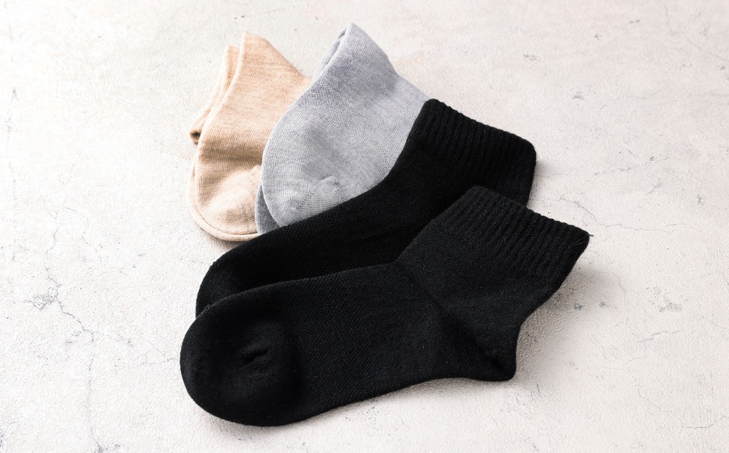 【選べる1色】 【22-25cm】 履き口ゆったり設計！締め付けが苦手な方におススメ！ふわぽかソックス 3足組