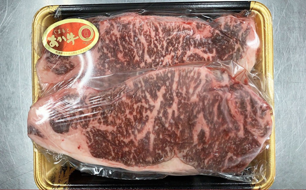 G11P GI認証 くまもとあか牛 ロースステーキ 約500g