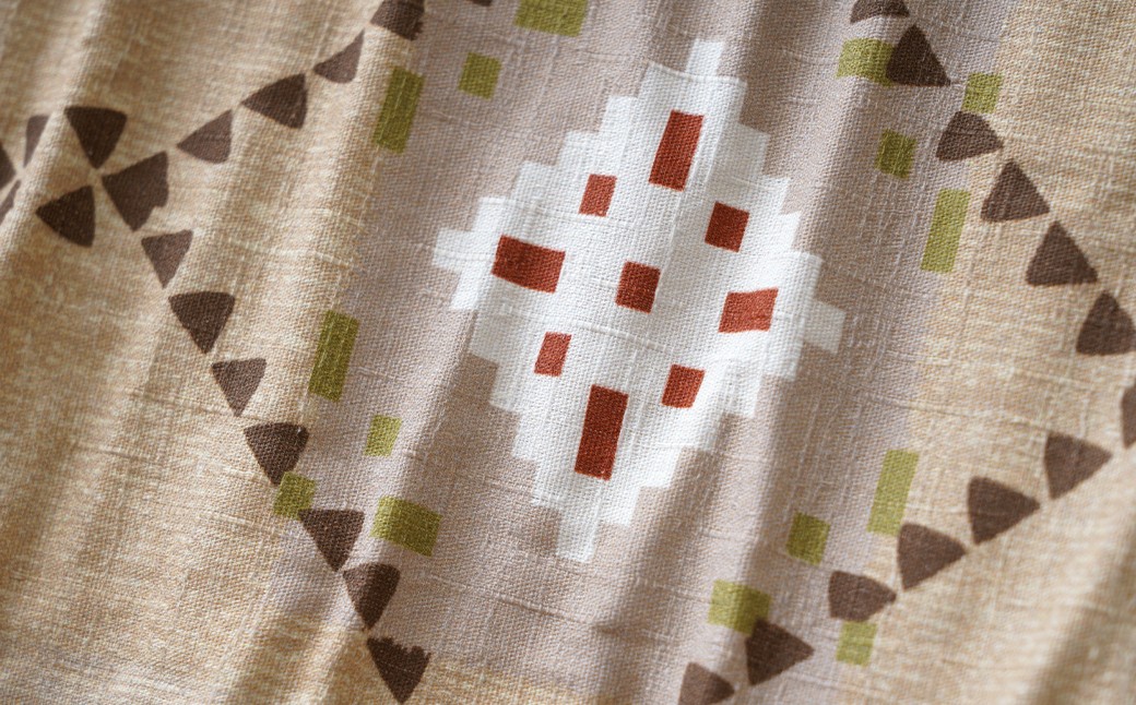 手織り風ギャベデザイン アムルこたつ掛布団 205cm×245cm BE（ベージュ）