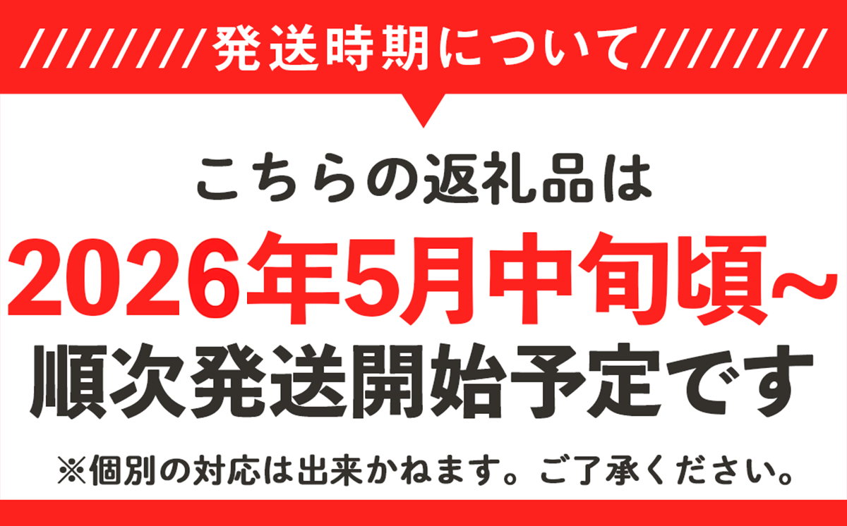 2025年5月中旬頃より順次発送予定
