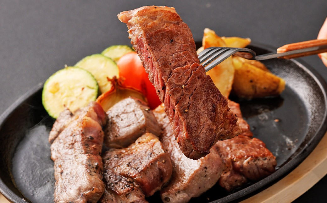 【訳あり】厚切り 牛ザブトン（肩ロース） ステーキ 約500g×2P 計：約1.0kg