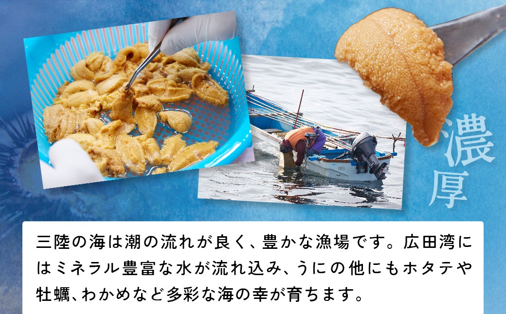 三陸の濃厚な生うにをご堪能ください！