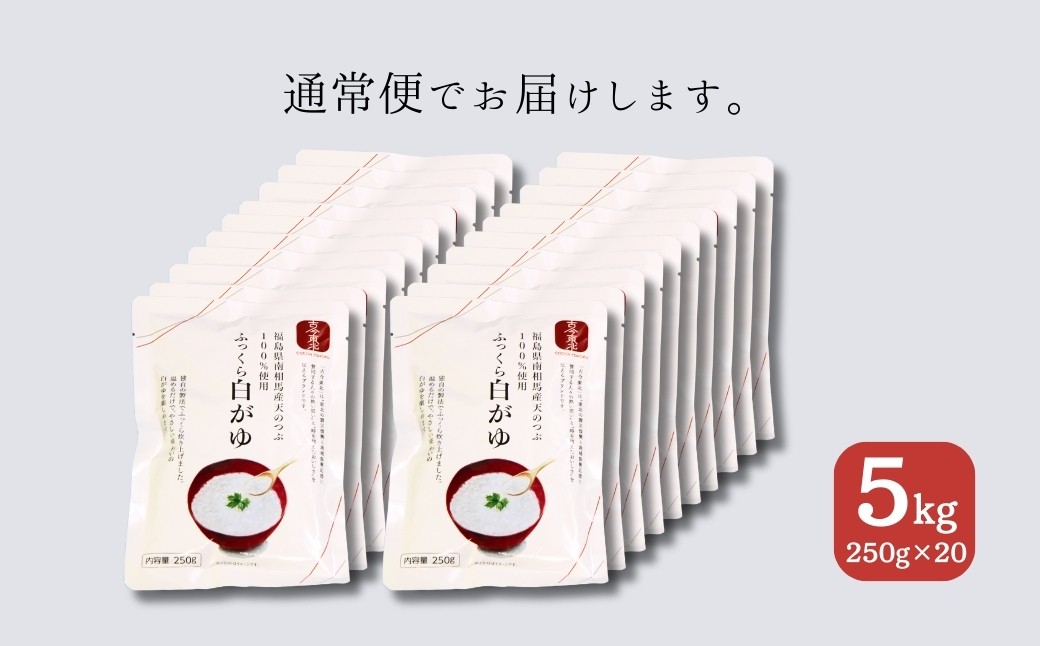 ふっくら白がゆ 無添加 国産100% 5kg(250g×20パック) | おかゆ 粥 お粥 レトルト 電子レンジ 天のつぶ