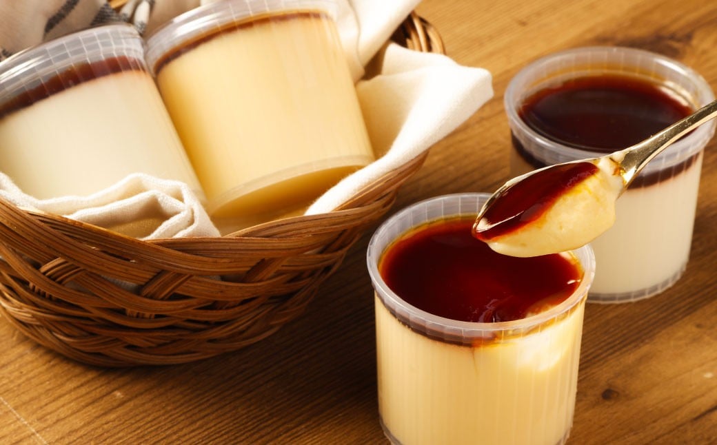 【2回定期便】プリン2種セット(ミルク・カスタード) 約1.8kg(約90g×20個)