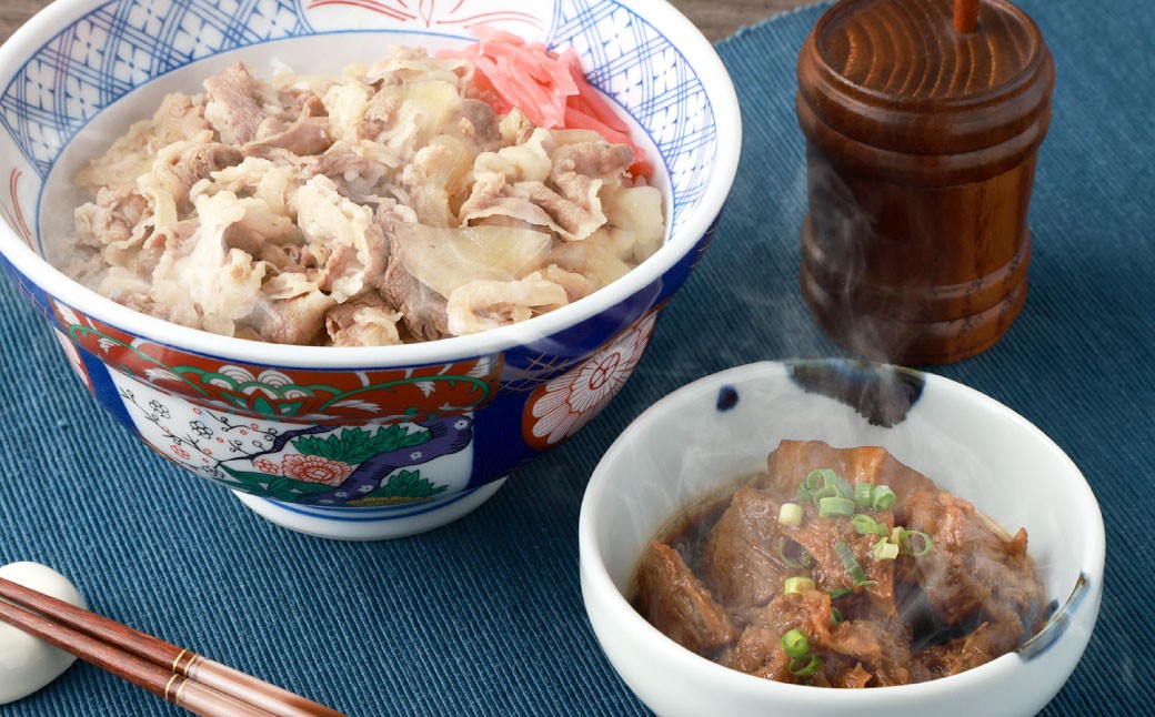 牛丼の具と牛すじ煮込みの食べ比べセット 各5パック 計10パック