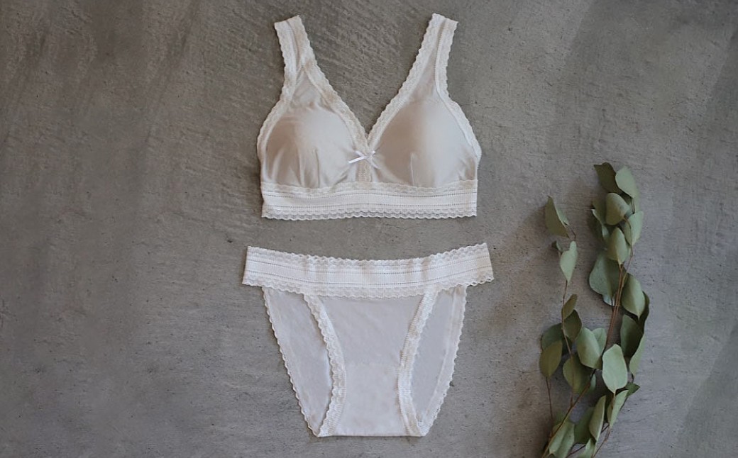 シルク／ショーツ　グレー 