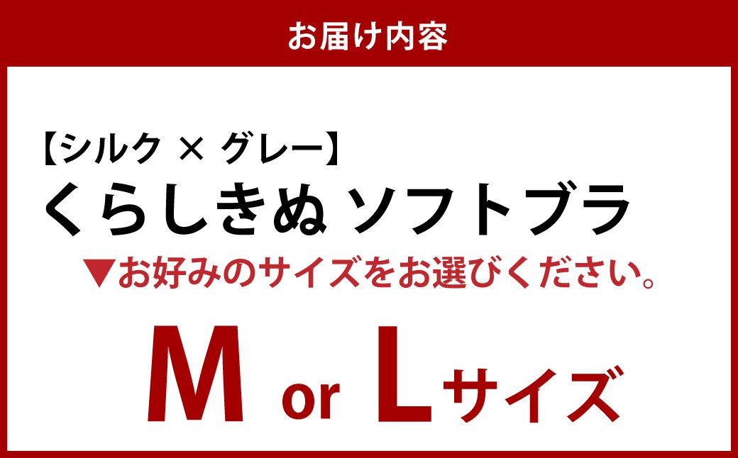 シルク／ソフトブラ　グレー