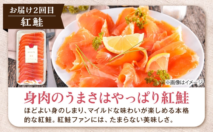 スモークサーモン サーモン 鮭 さけ しゃけ 定期便 魚介 海鮮 魚 銀鮭 紅鮭 トラウトサーモン 人気 おすすめ 食べ比べ