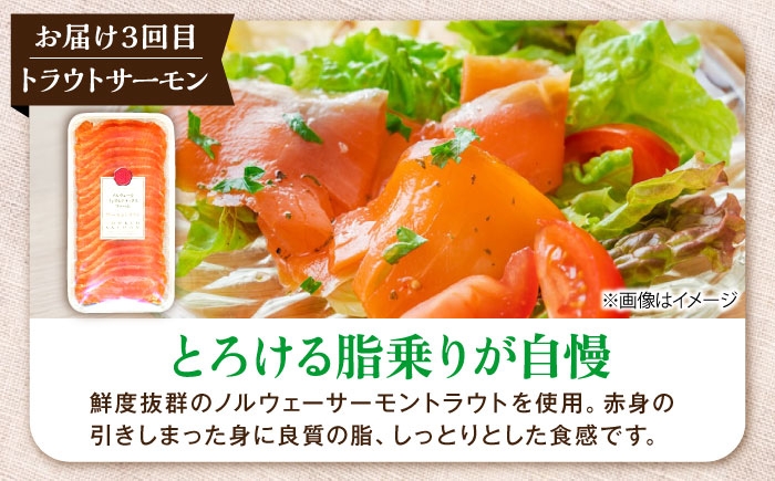 スモークサーモン サーモン 鮭 さけ しゃけ 定期便 魚介 海鮮 魚 銀鮭 紅鮭 トラウトサーモン 人気 おすすめ 食べ比べ