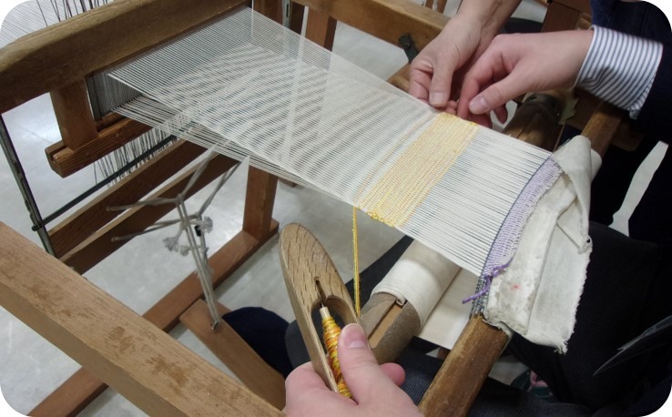 西陣織手織り体験