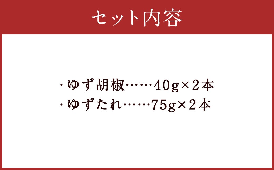 人吉球磨産の『球磨川ゆず胡椒』40gと『球磨川ゆずたれ』75g ×各2本セット【計4本】