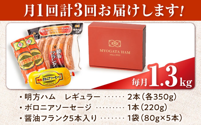 ハム 定期 便利 明方ハム フランクフルト ボロニアソーセージ ソーセージ 国産 つめあわせ 国産豚 