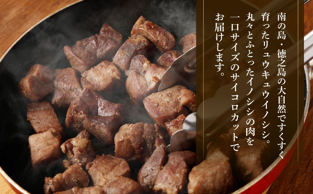 【セット】イノシシサイコロ肉900g 王冠の雫 『琥珀』100ml×1本 セット モモ肉 調味料