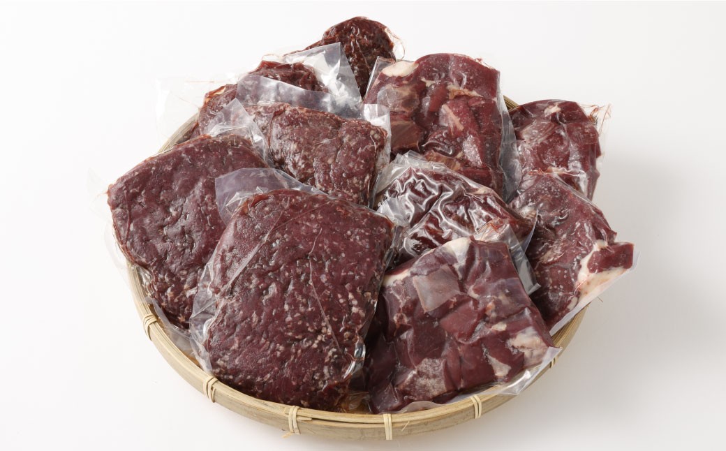 山形県 白鷹産【加熱用】馬肉 切り落としと馬肉ミンチのセット（合計約2kg）