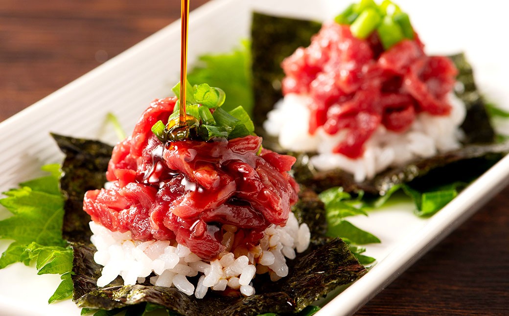 熊本特産馬刺し ユッケ食べ比べセット