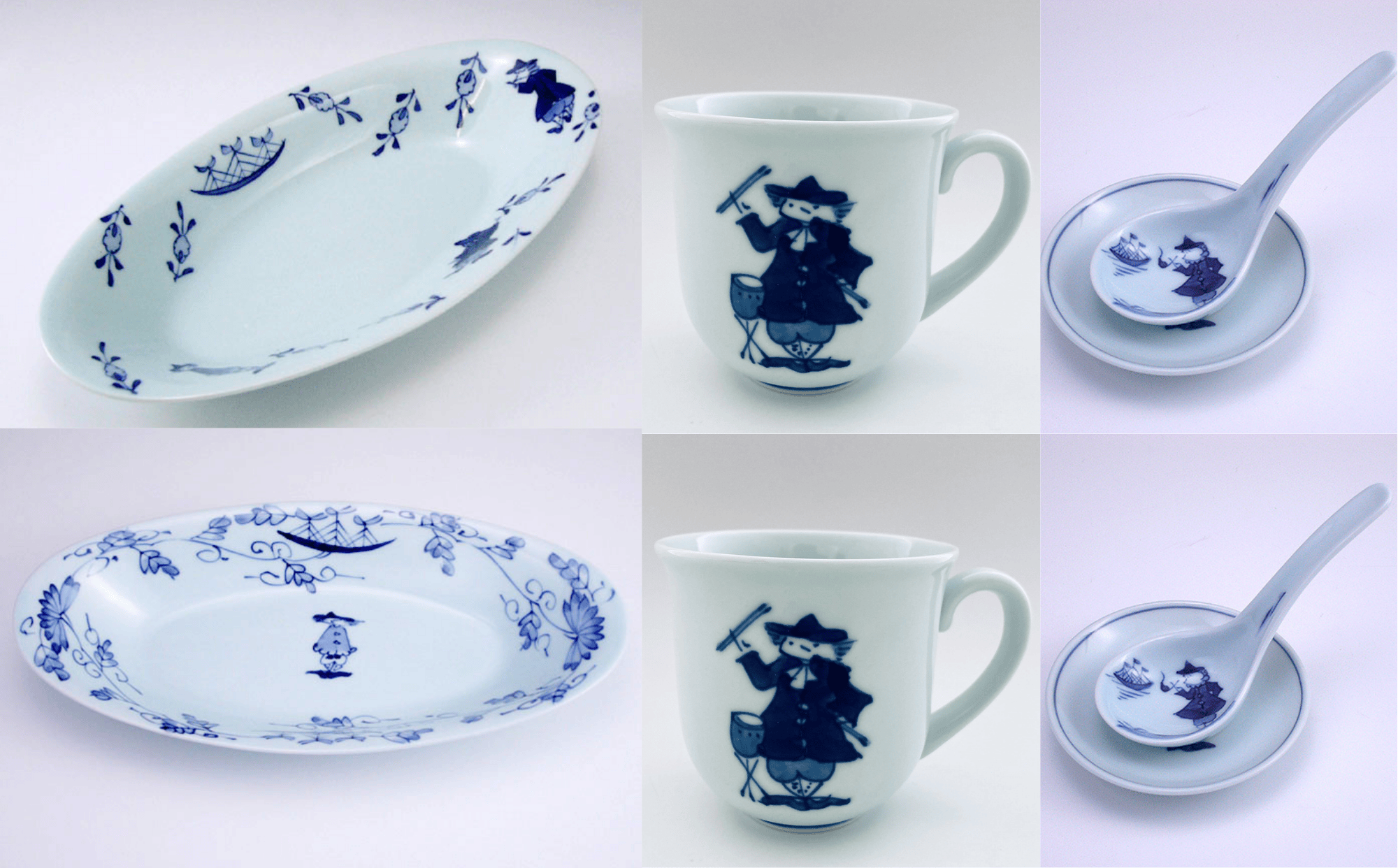 長崎紋丸レンゲ（台皿付）・ハーモニー マグカップ（T）は同一のものが２個含まれます。