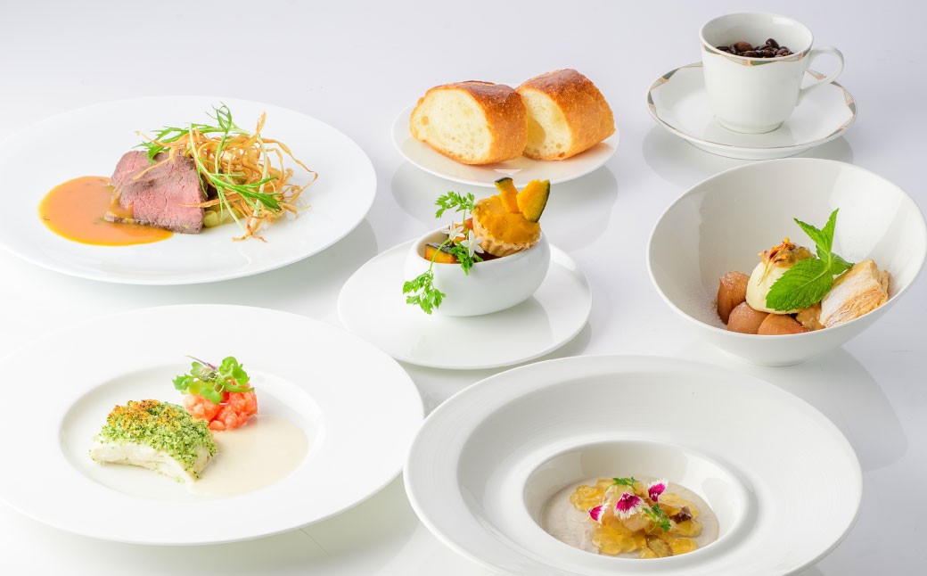 オーセントホテル小樽 北海道フレンチ カサブランカ「EZOコース」ディナー ペアお食事券