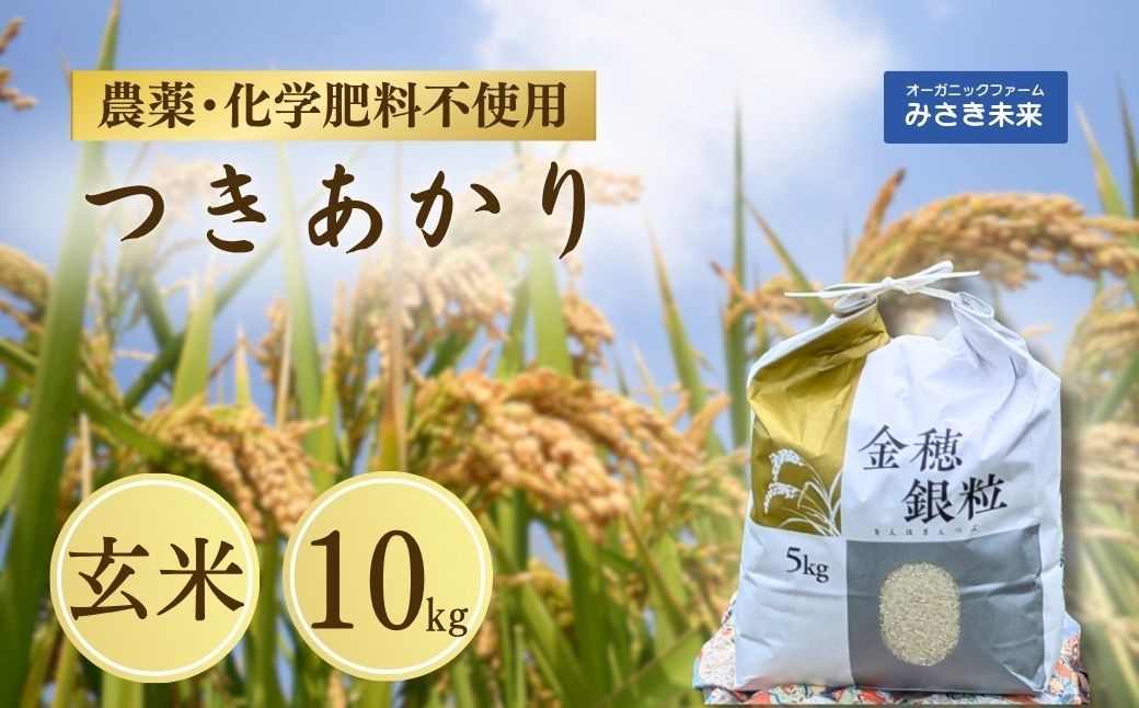 つきあかり 玄米 10kg 有機的栽培 | 無農薬 農薬不使用 化学肥料不使用 お米 米 こめ コメ 福島産 福島県産