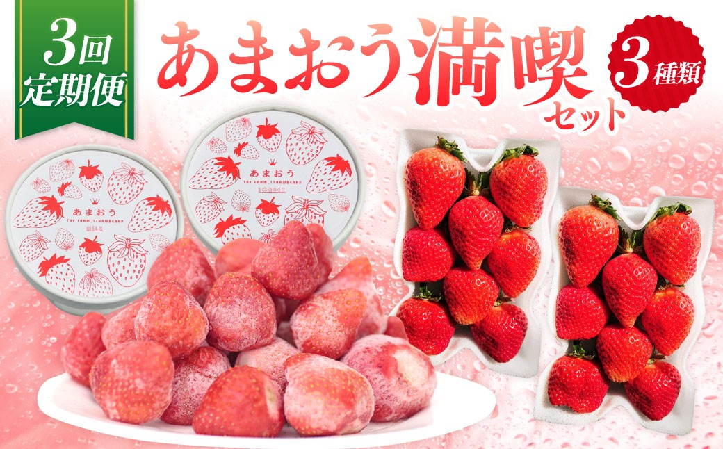 【予約受付・3回定期便】 あまおう満喫セット