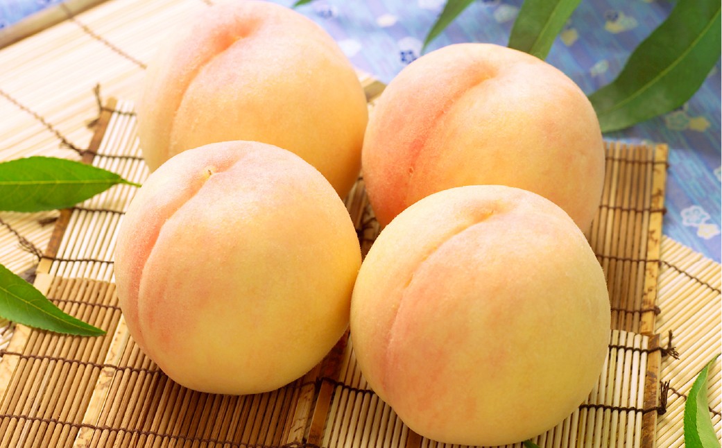 岡山白桃 4～5玉（合計1.0kg以上）