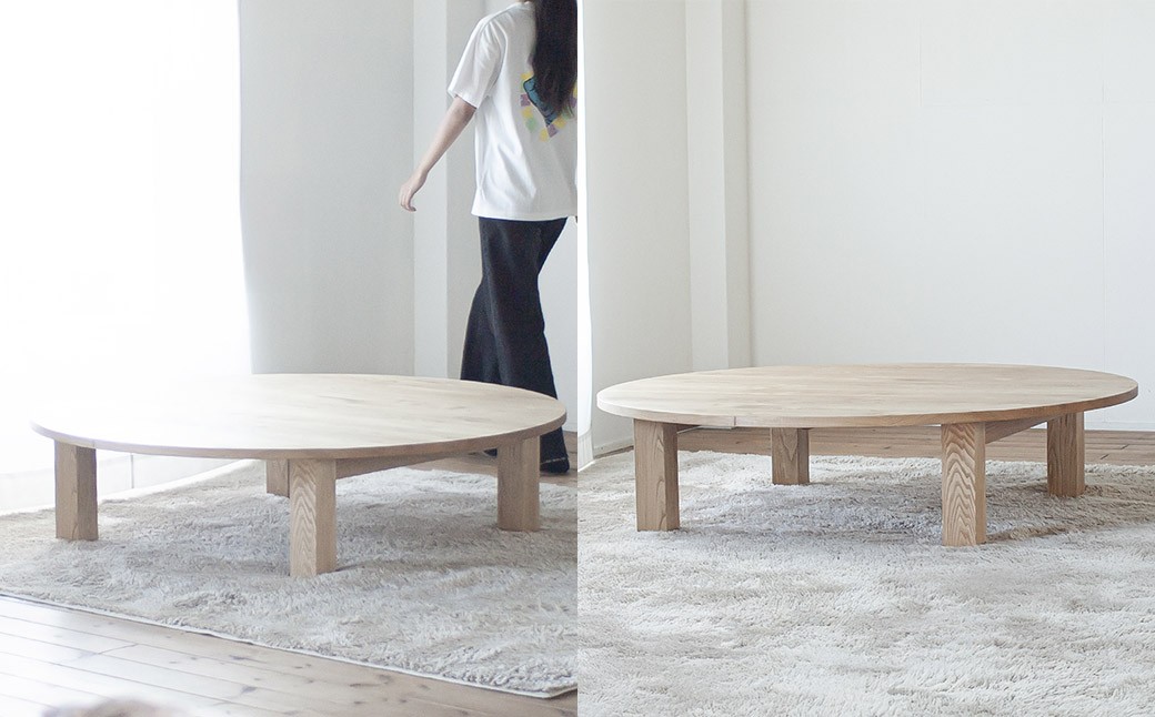 くりのちゃぶ台 （直径140cm・国産栗材・オイル塗装）