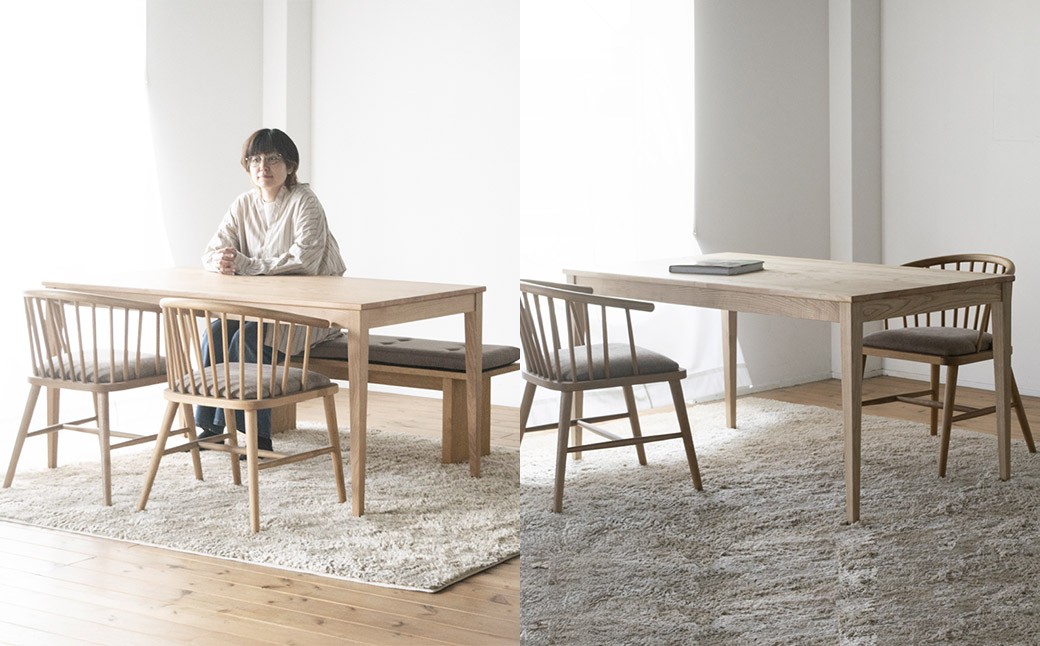 くりのスマートダイニング栗色 （幅120cm・国産栗材）