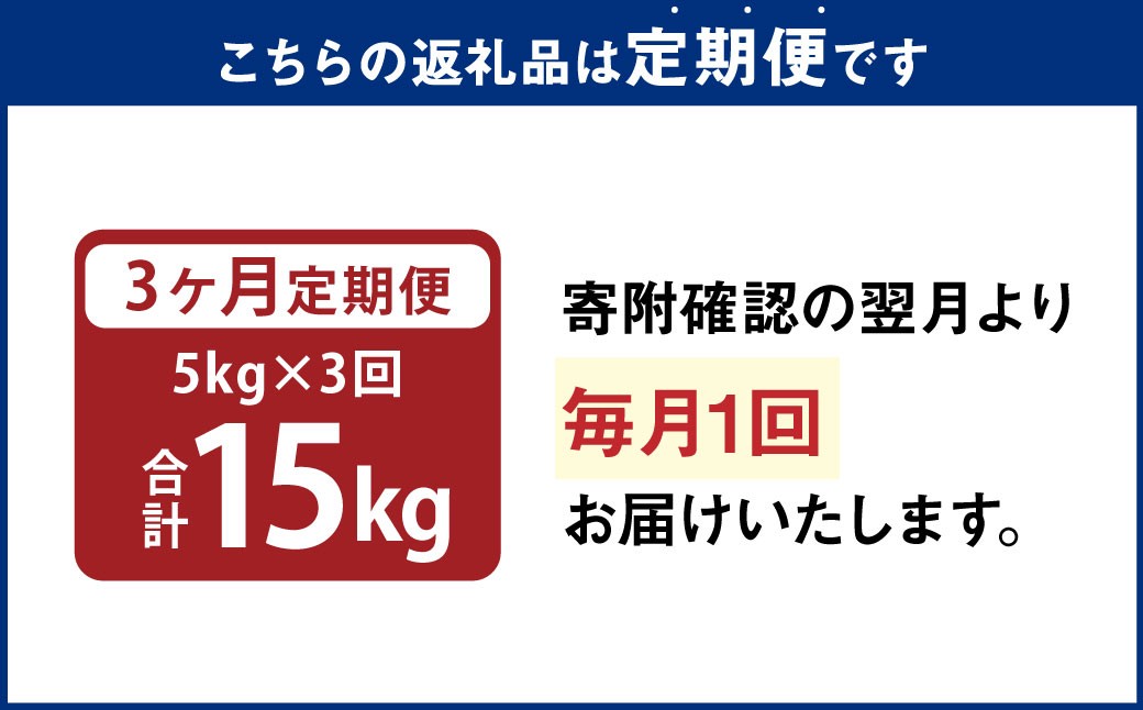 【3ヵ月定期便】 九重 ひとめぼれ 5kg×3回 計15kg