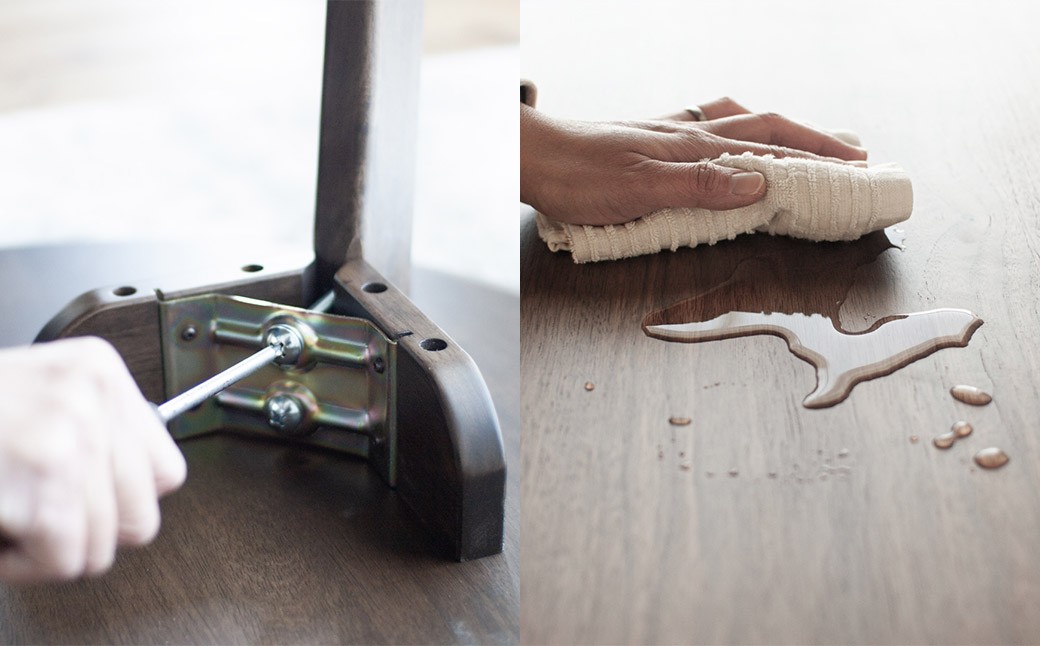 ウォルナット材のオーバルダイニング （120cm） 楕円形 天然突板