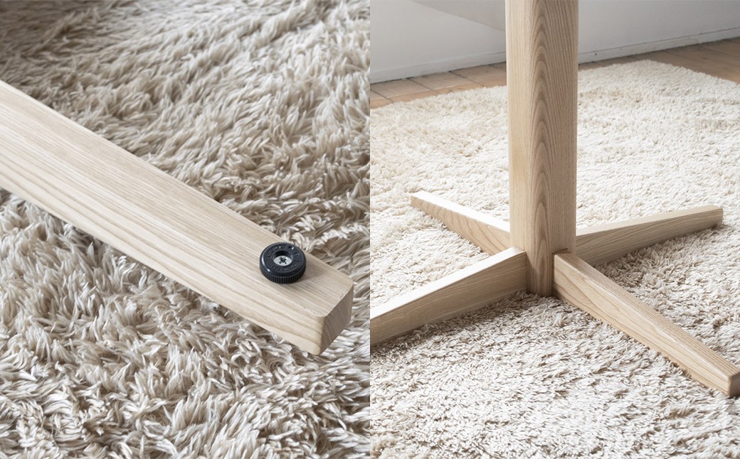 くりの丸いダイニング1本足タイプ （直径70cm・国産栗材・ウレタン） ダイニングテーブル