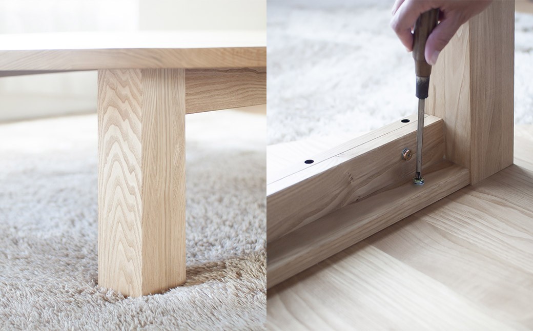 くりのちゃぶ台 （直径130cm・国産栗材・オイル塗装）