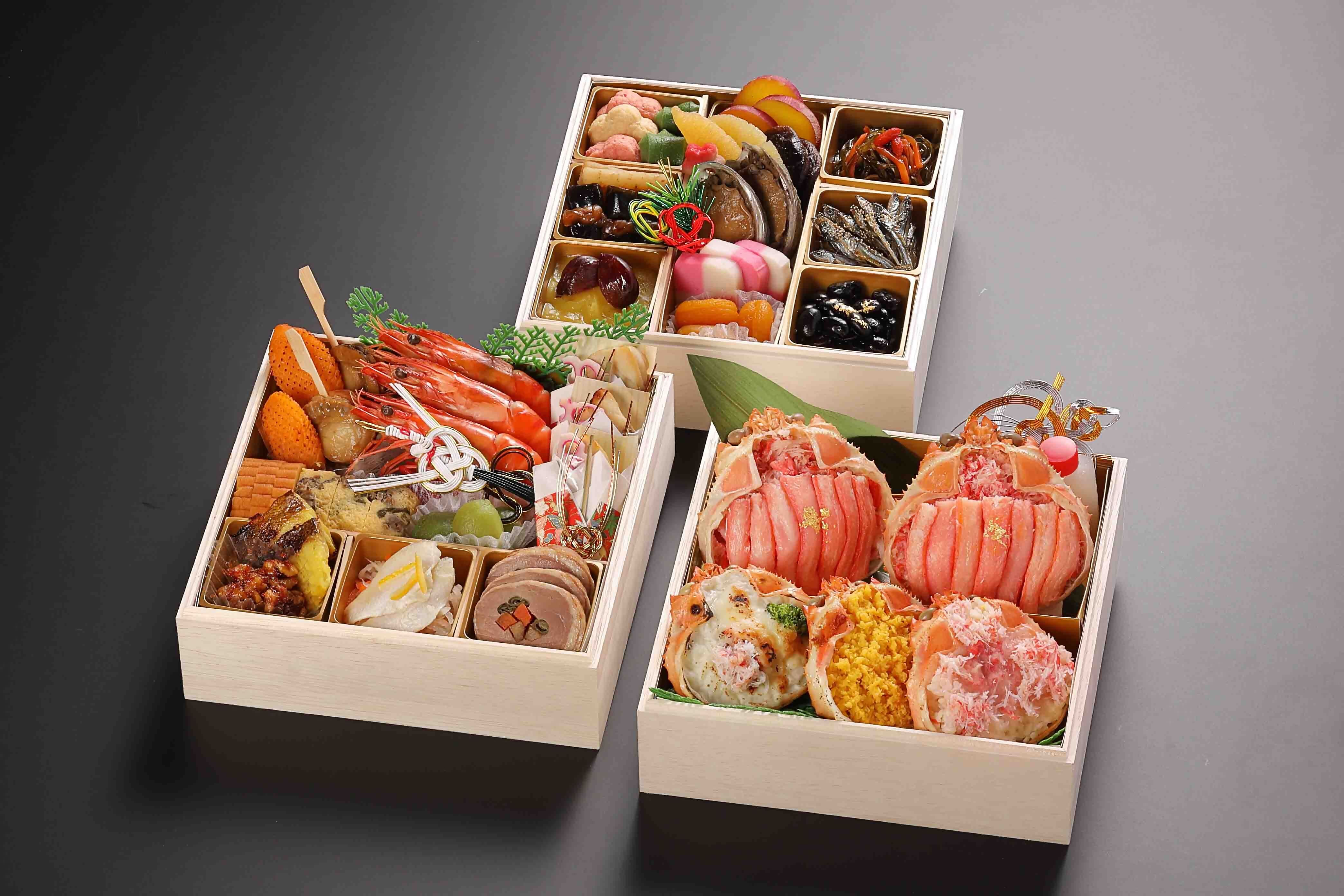 紅ズワイ蟹おせち二段重