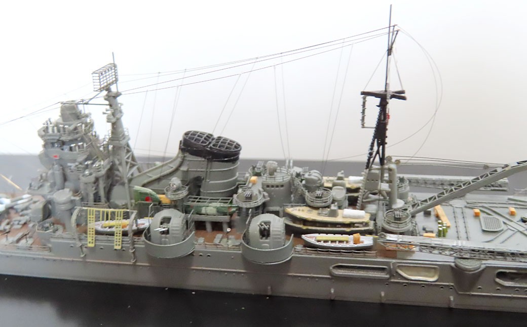 プロプラモデラーが作る！ 一点物 日本海軍 重巡洋艦 「利根」 1944年 1／700 （完成品） フジミベースプラモデル