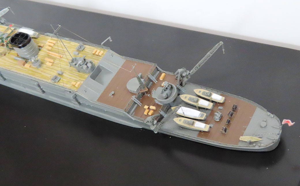 プロプラモデラーが作る！ 一点物 日本海軍 潜水母艦 「大鯨」 1939年 1／700 （完成品） アオシマベースプラモデル