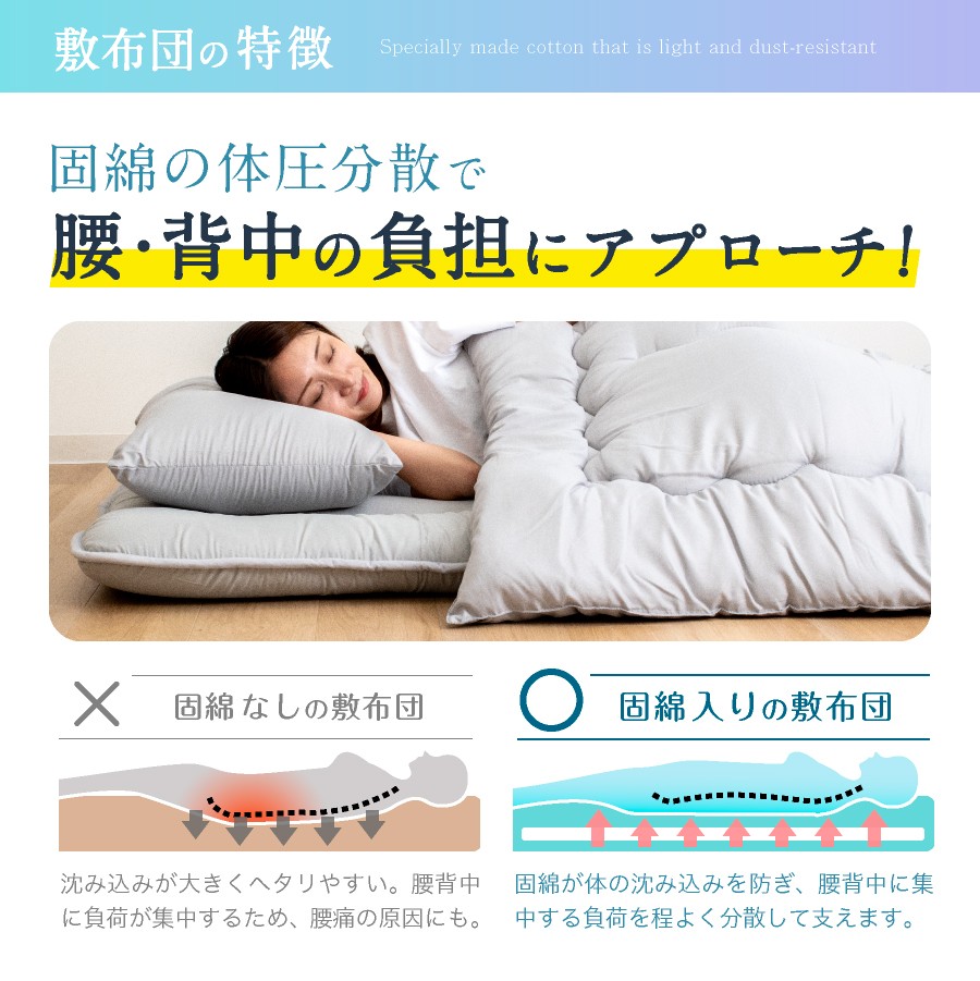 洗える 布団セット 3点 シングル 防ダニ 抗菌 寝具 掛け布団 敷布団 まくら 軽い 軽量 寝具 ふとんセット