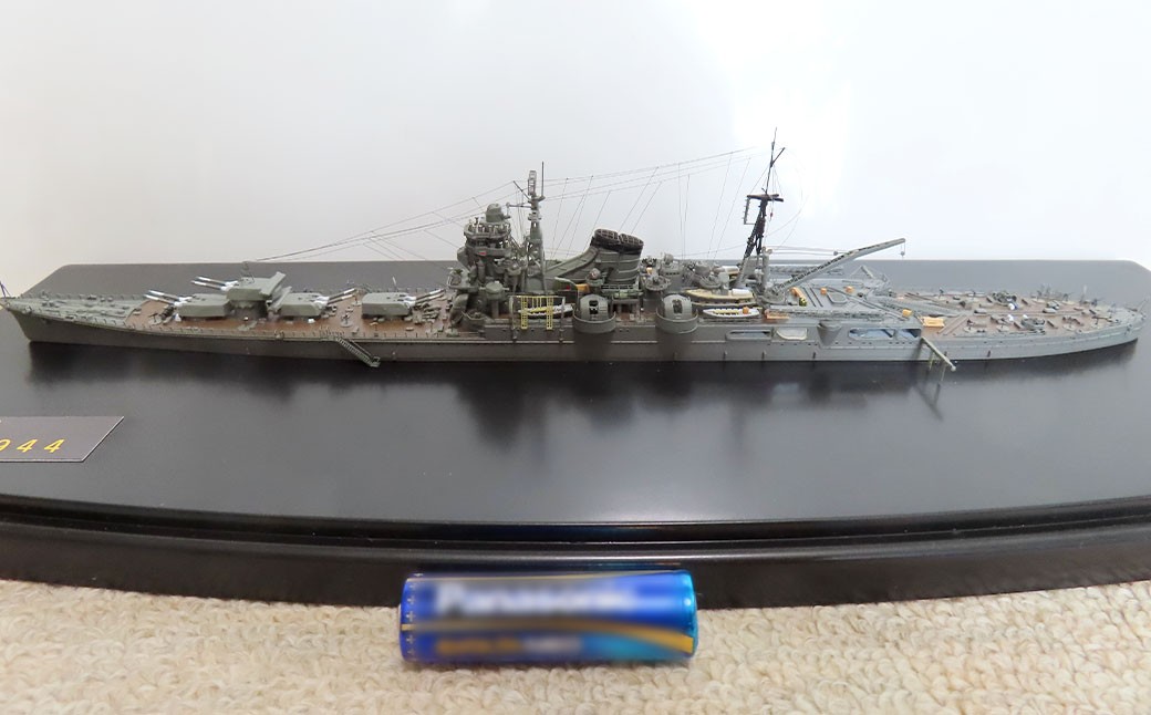 プロプラモデラーが作る！ 一点物 日本海軍 重巡洋艦 「利根」 1944年 1／700 （完成品） フジミベースプラモデル