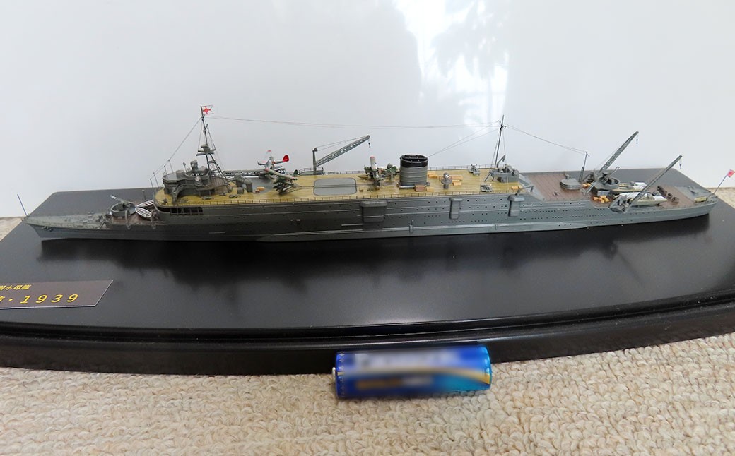 プロプラモデラーが作る！ 一点物 日本海軍 潜水母艦 「大鯨」 1939年 1／700 （完成品） アオシマベースプラモデル