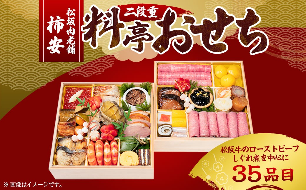 【2025年12月31日着】松阪肉老舗 柿安 料亭おせち 二段重