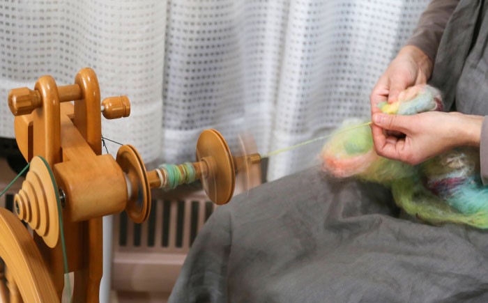 マフラー ウール 羊毛 手芸 手づくり ハンドメイド 北海道