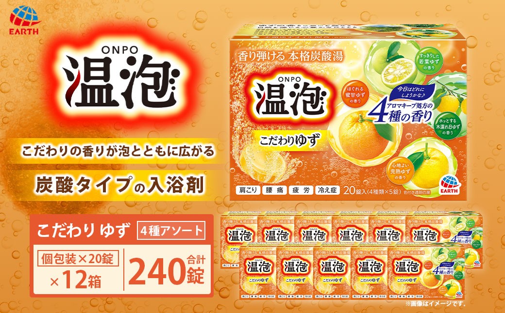 温泡 こだわりゆず 4種アソート 12箱