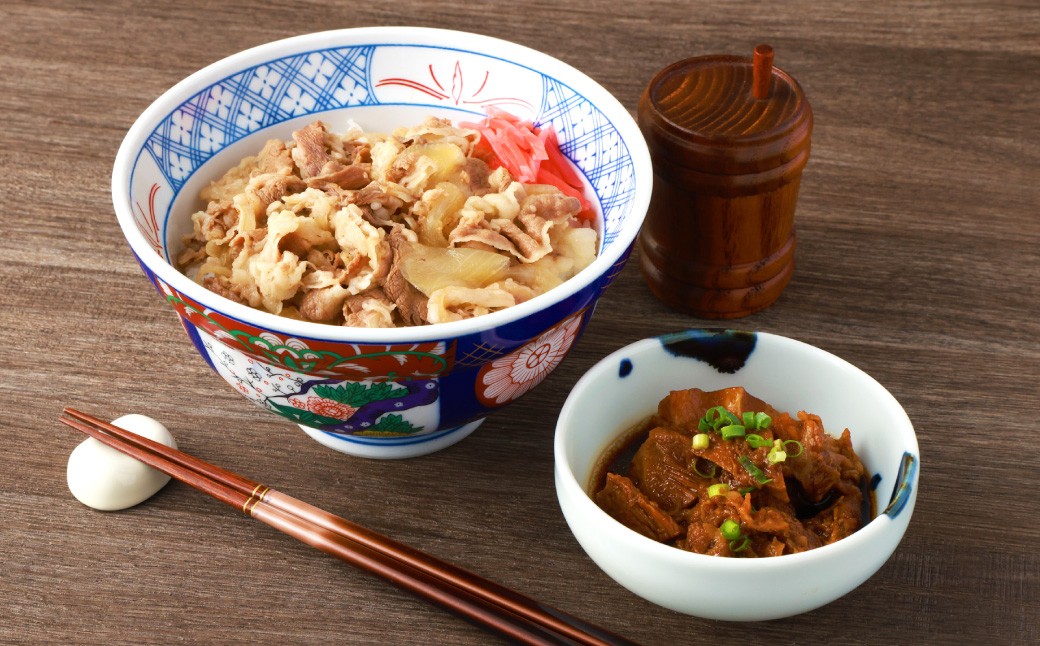 牛丼の具と牛すじ煮込みの食べ比べセット各6パック 計12パック