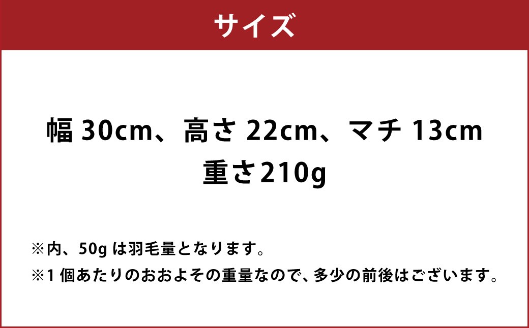 ＜UNISEX＞ 北海道ダウン ： RETAR NUY ／ レタールヌイ ［RURA ／ ルラ］ DOWN TOTE BAG